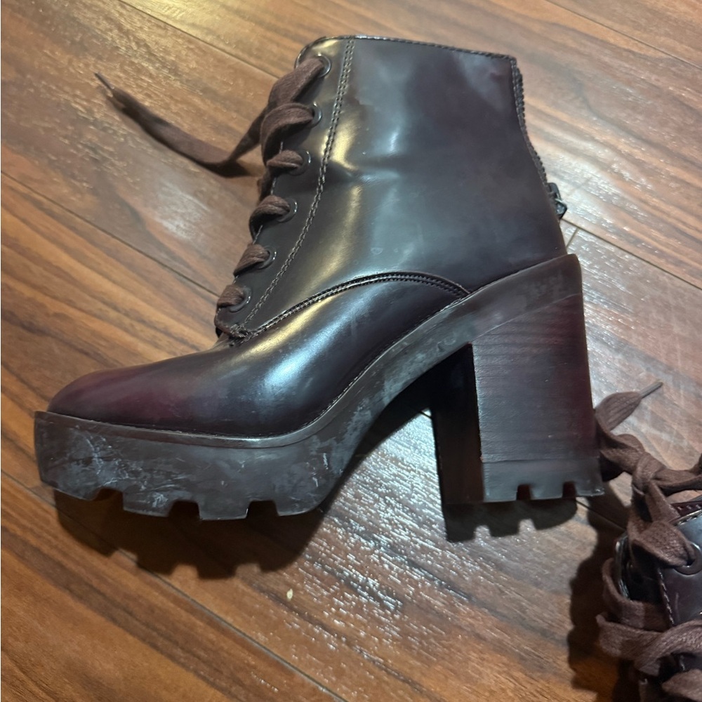 Aldo Dark Brown Lace-Up Boots